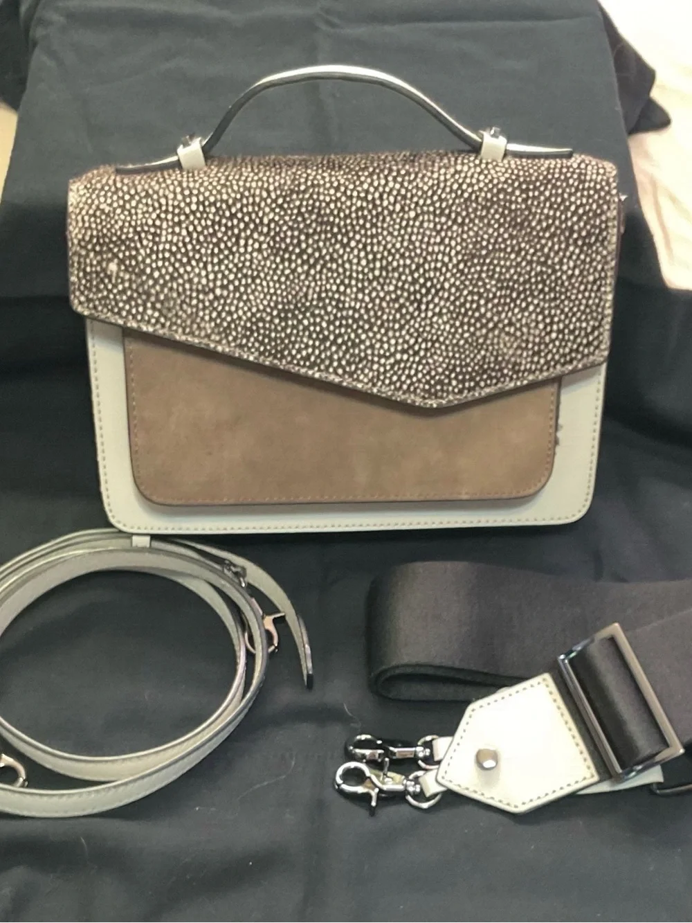 Botkier Cobble Hill Crossbody Bag - Mixed Media Suede & Calf Hair